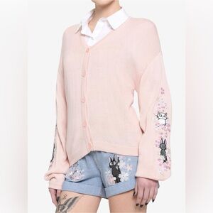 Studio Ghibli Kiki's Delivery Service Jiji & Lily Skimmer Girls Cardigan